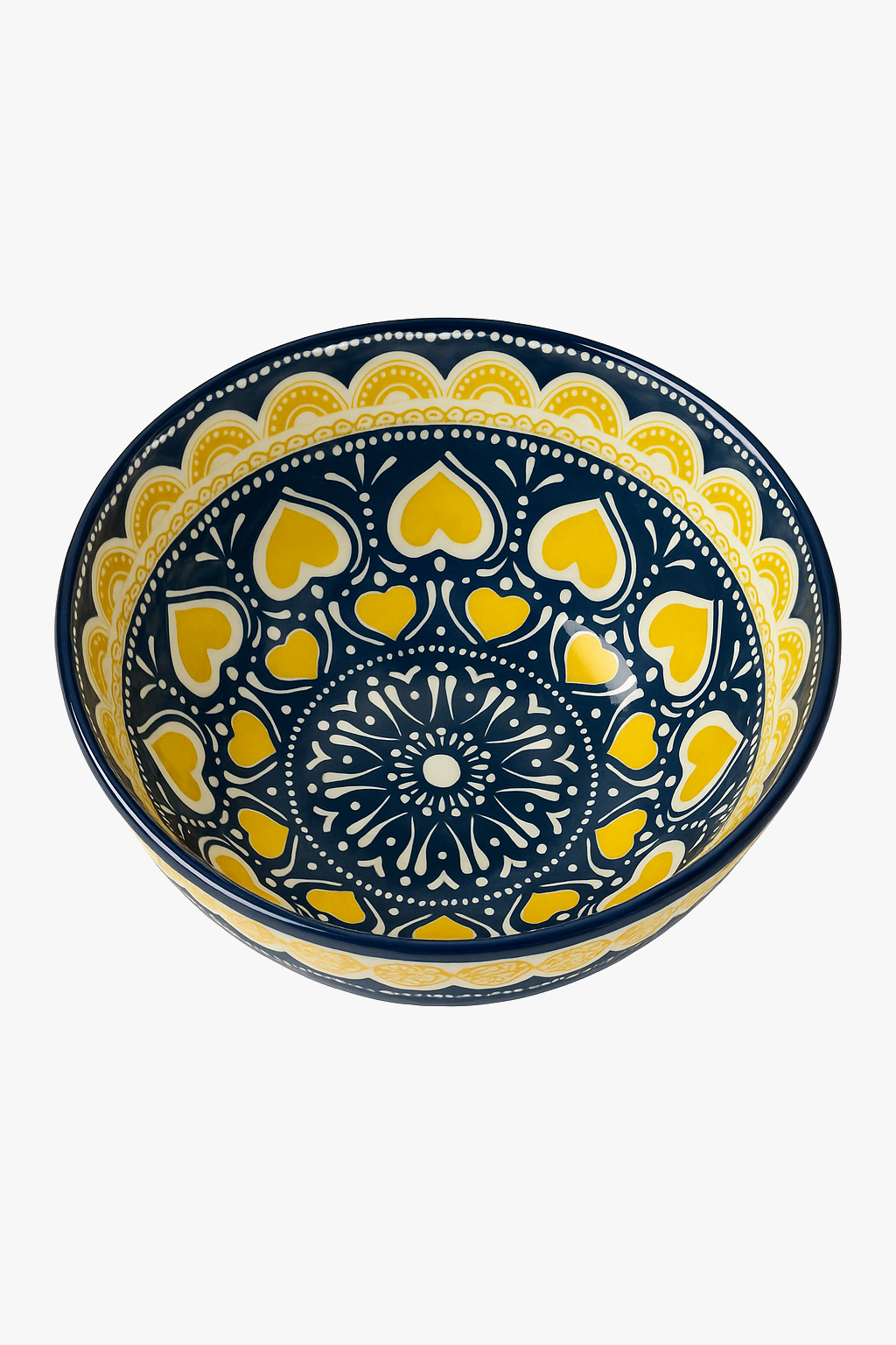 Bohemian ceramic soup bowl pattern for ramen salad