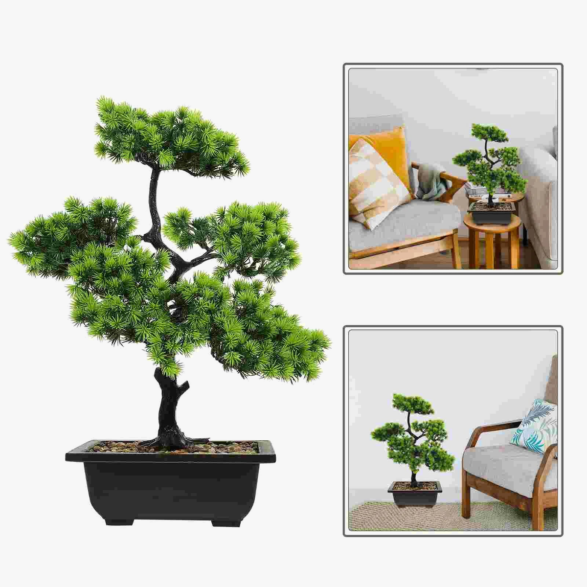 Artificial juniper bonsai for interior decoration zen - view 2
