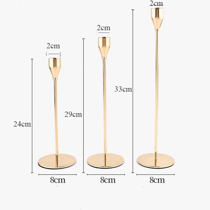 Luxurious metal candle holders for wedding and elegant decoration - view 5