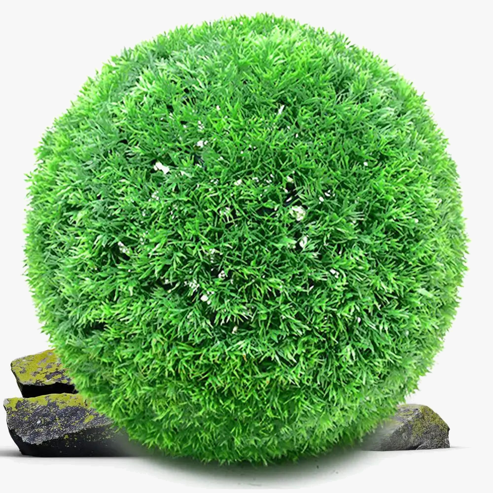 Artificial grass ball in decorative pine needles - view 9