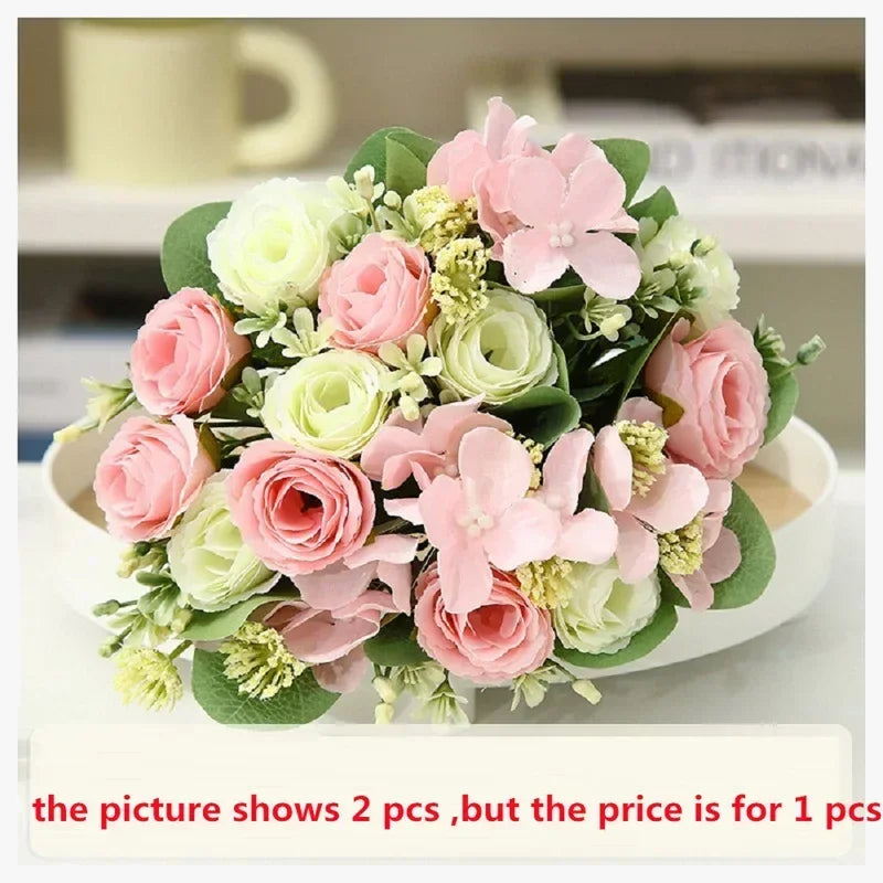 Artificial silk hortensia bouquet for elegant decoration - view 9