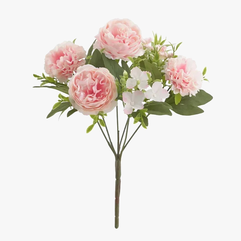 Bouquet of artificial hortensias and peonies for interior decoration - view 7