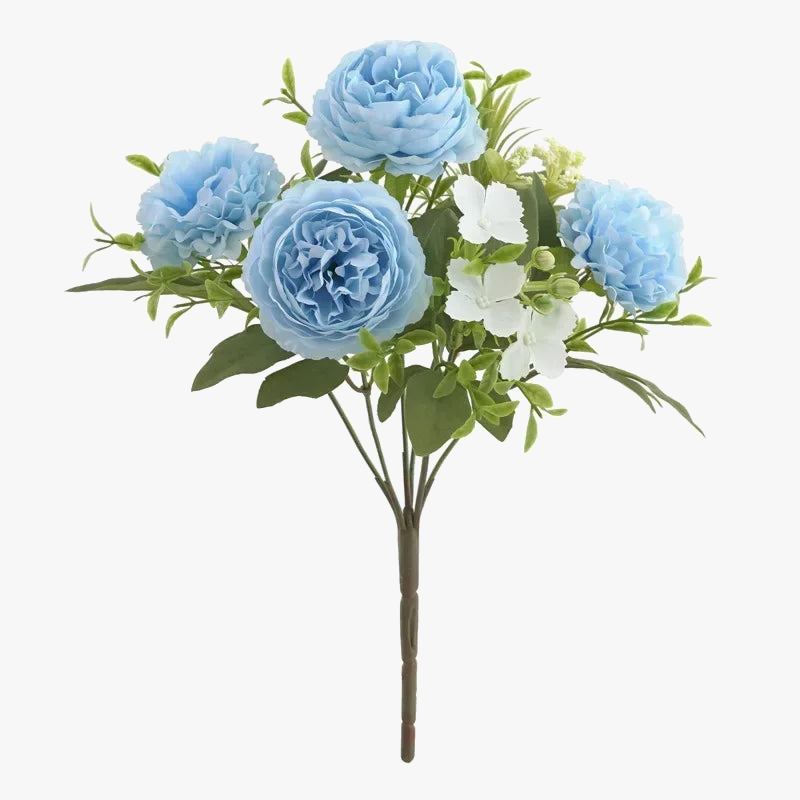 Bouquet of artificial hortensias and peonies for interior decoration - view 9