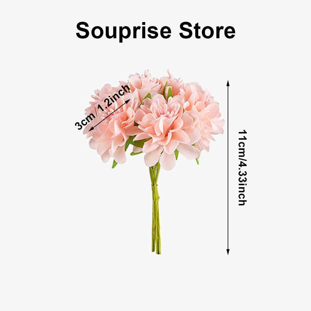 Bouquet of artificial hortensia mini flowers for decoration and DIY - view 6