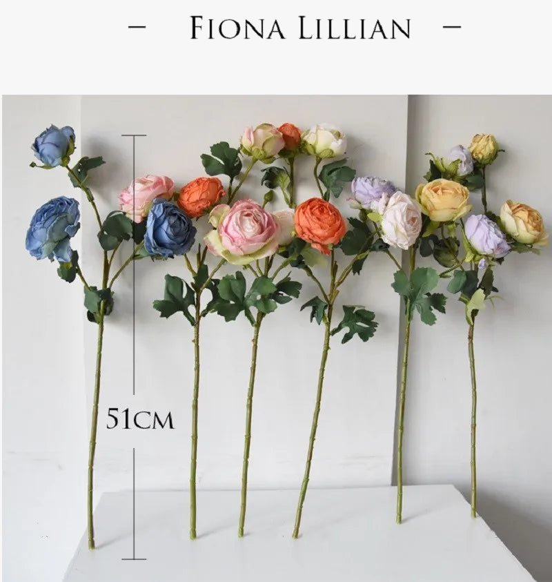 Artificial silk peonies bouquet for wedding decoration - view 3