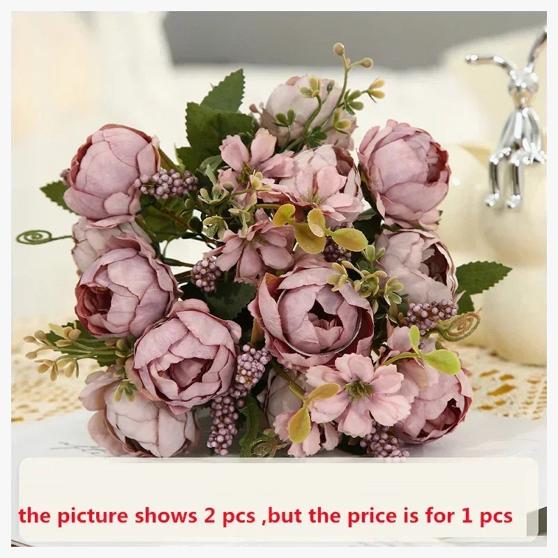 Romantic Artificial Peony Bouquet for Home Decor - view 9