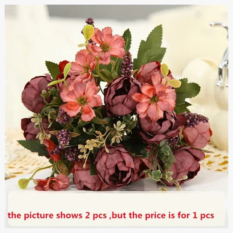 Romantic Artificial Peony Bouquet for Home Decor - view 10