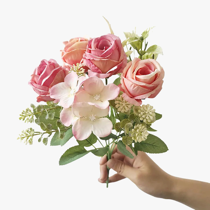 Bouquet of retro artificial peonies for wedding decoration - view 3