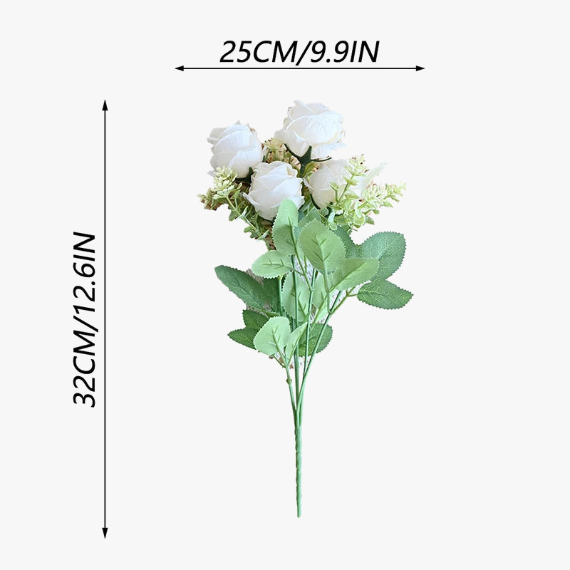 Bouquet of retro artificial peonies for wedding decoration - view 5