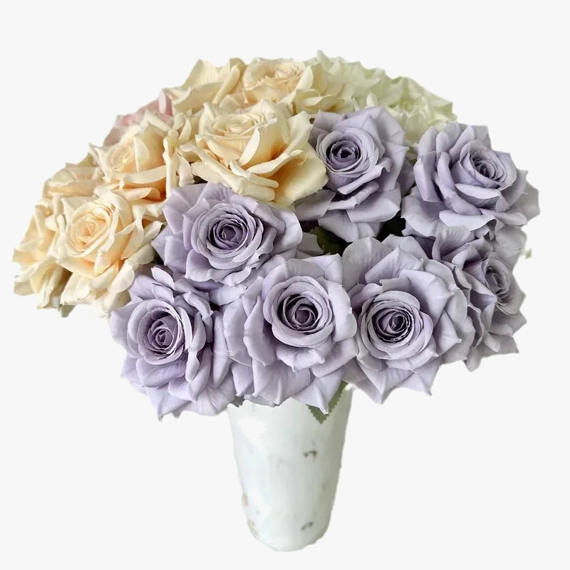 Bouquet of artificial silk rose wines for festive decoration - view 2