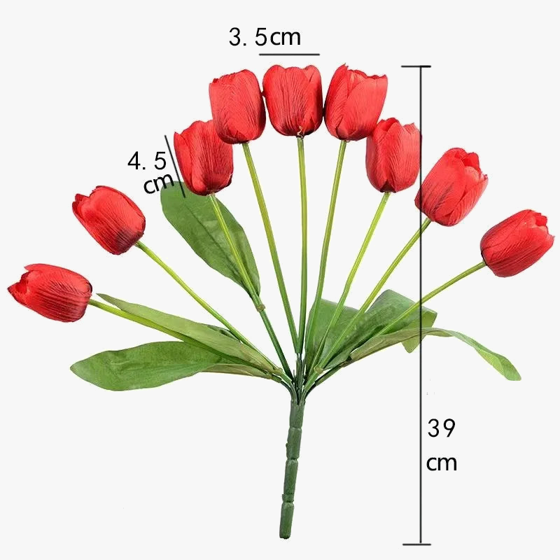 Bouquet of artificial tulips for wedding and interior decoration - view 2