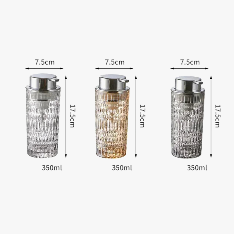 Glass soap bottle for elegant and practical bathroom - view 6