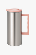 Large Stainless Steel Water Bottle Carafe with Flip Lid, 1.8L