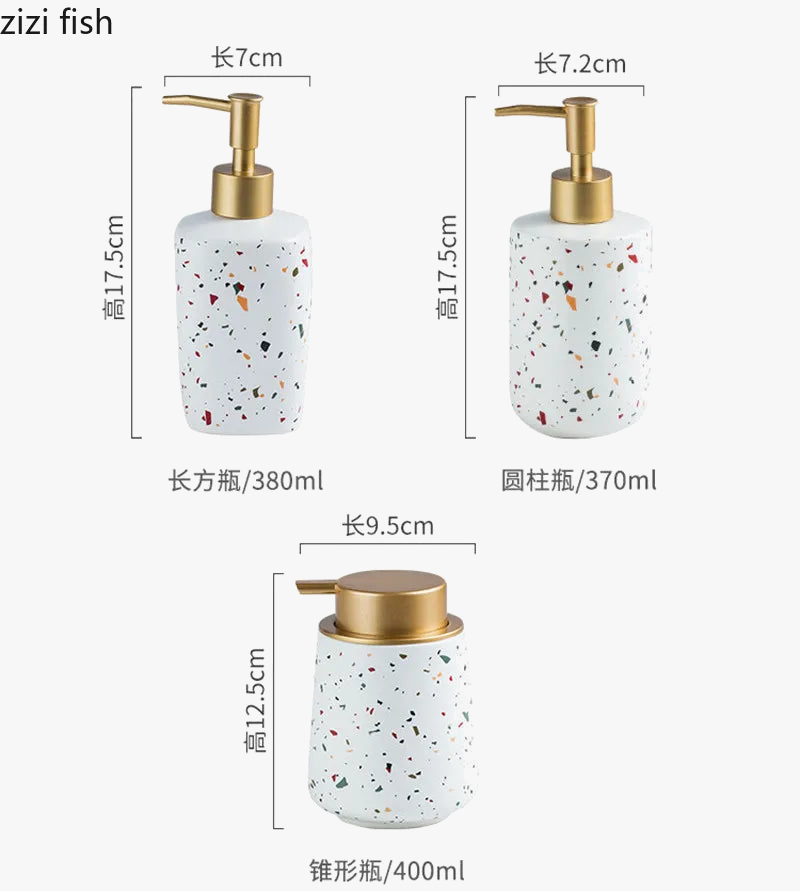 Ceramic bottle for soap and portable lotion - view 6