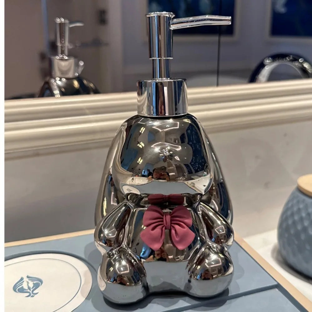 Ceramic bottles soap dispensers cute rabbit accessories bathroom - view 4