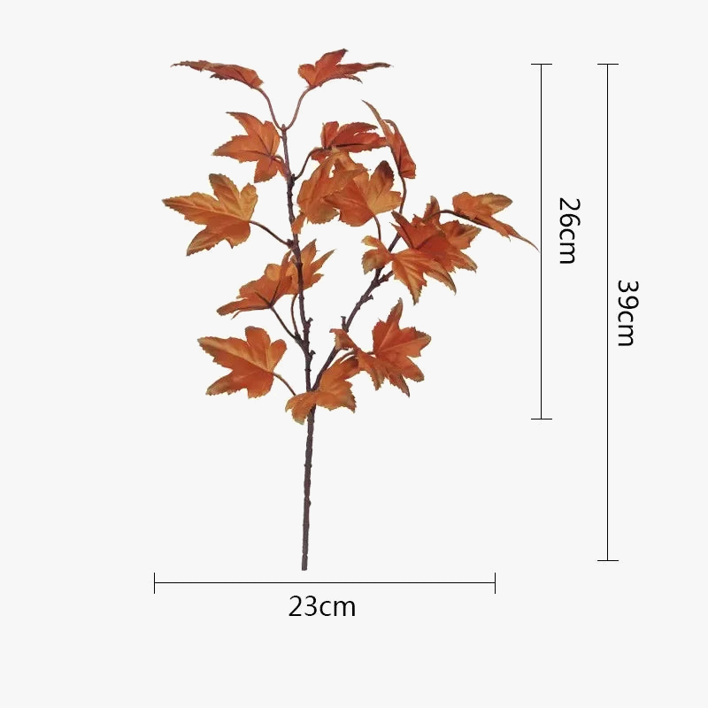 Artificial maple leaf branch for autumn and festive decorations - view 7