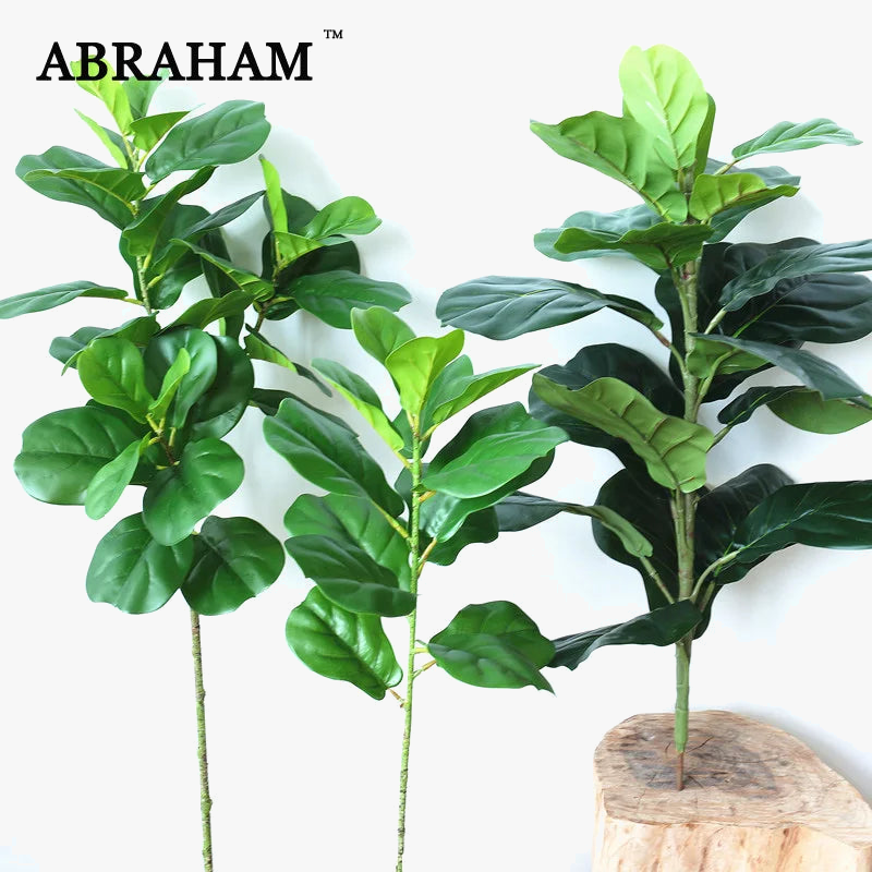 Artificial ficus branch for tropical autumn decoration