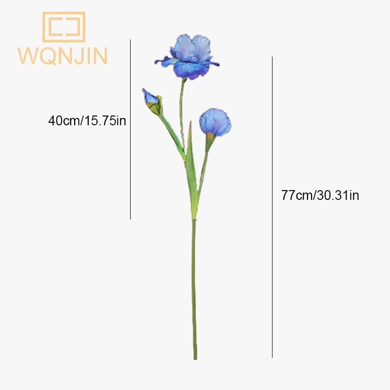Artificial iris flower branch for wedding decoration and parties - view 3