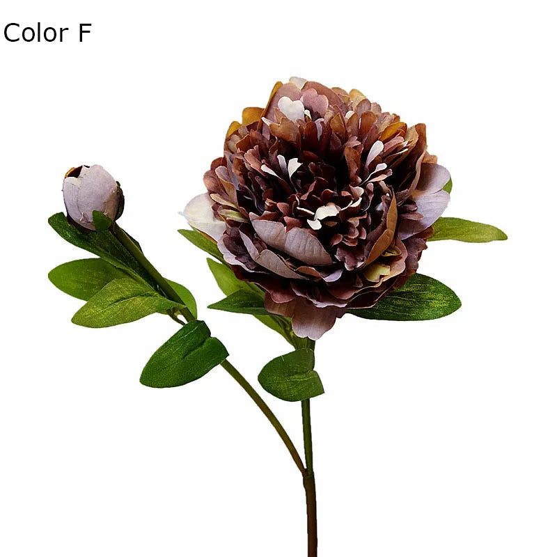 Artificial peony flower branch for elegant decoration - view 7