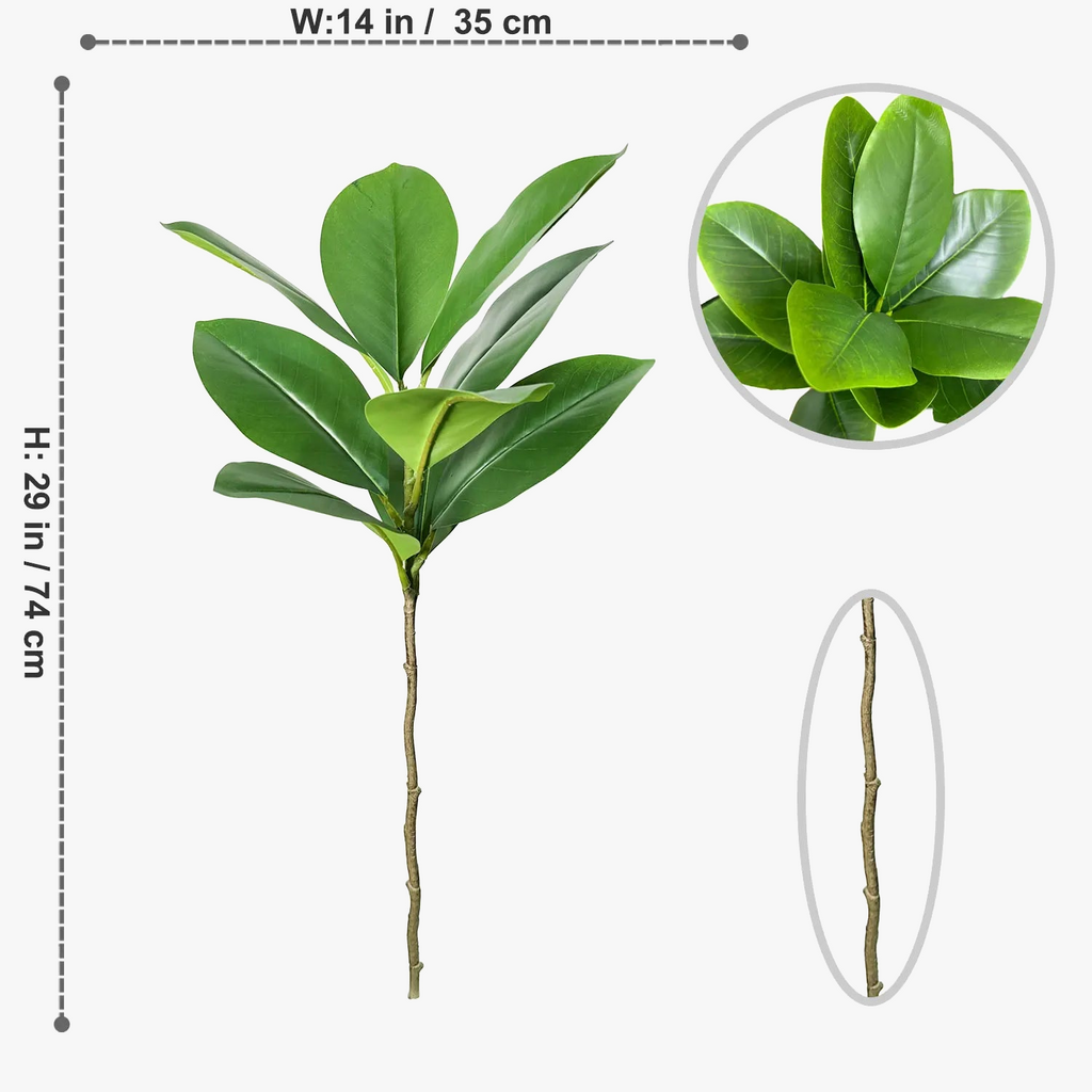 Artificial branches of ficus large leaves of banyan garden decoration - view 7