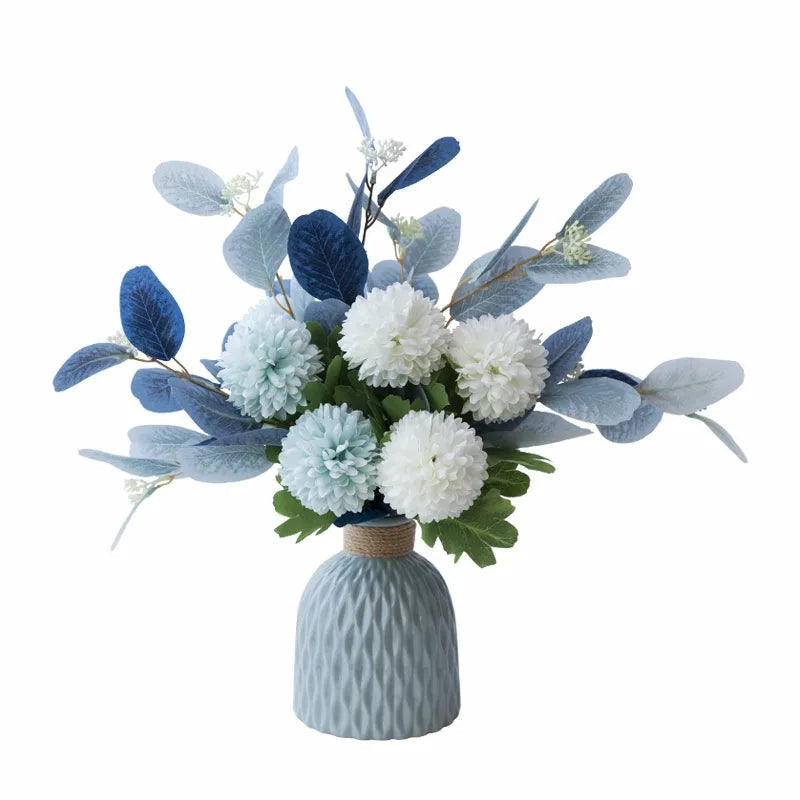 Eucalyptus leaves branches in artificial silk for floral decoration - view 6