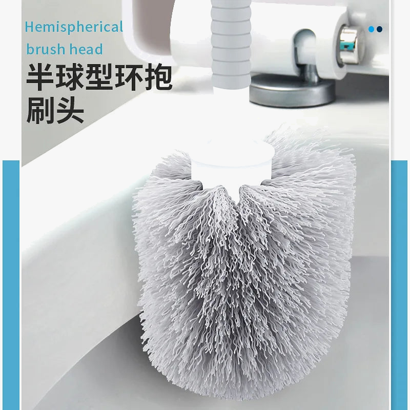 Toilet cleaning brush with flexible support - view 3