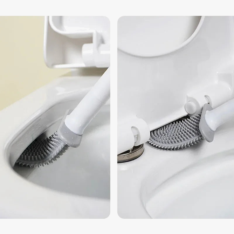 Silicone Toilet Brush with Flexible Support, Five Color Options - view 3