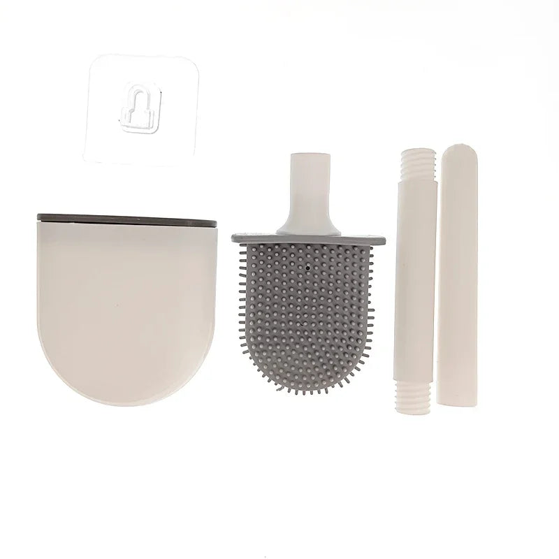 Silicone Toilet Brush with Flexible Support, Five Color Options - view 4