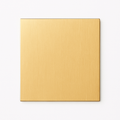 Flat socket cover in brushed gold steel