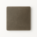 Flat socket cover in grey steel aged rounded edges