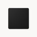 Flat Socket Cover in Matt Black Steel, Square Form