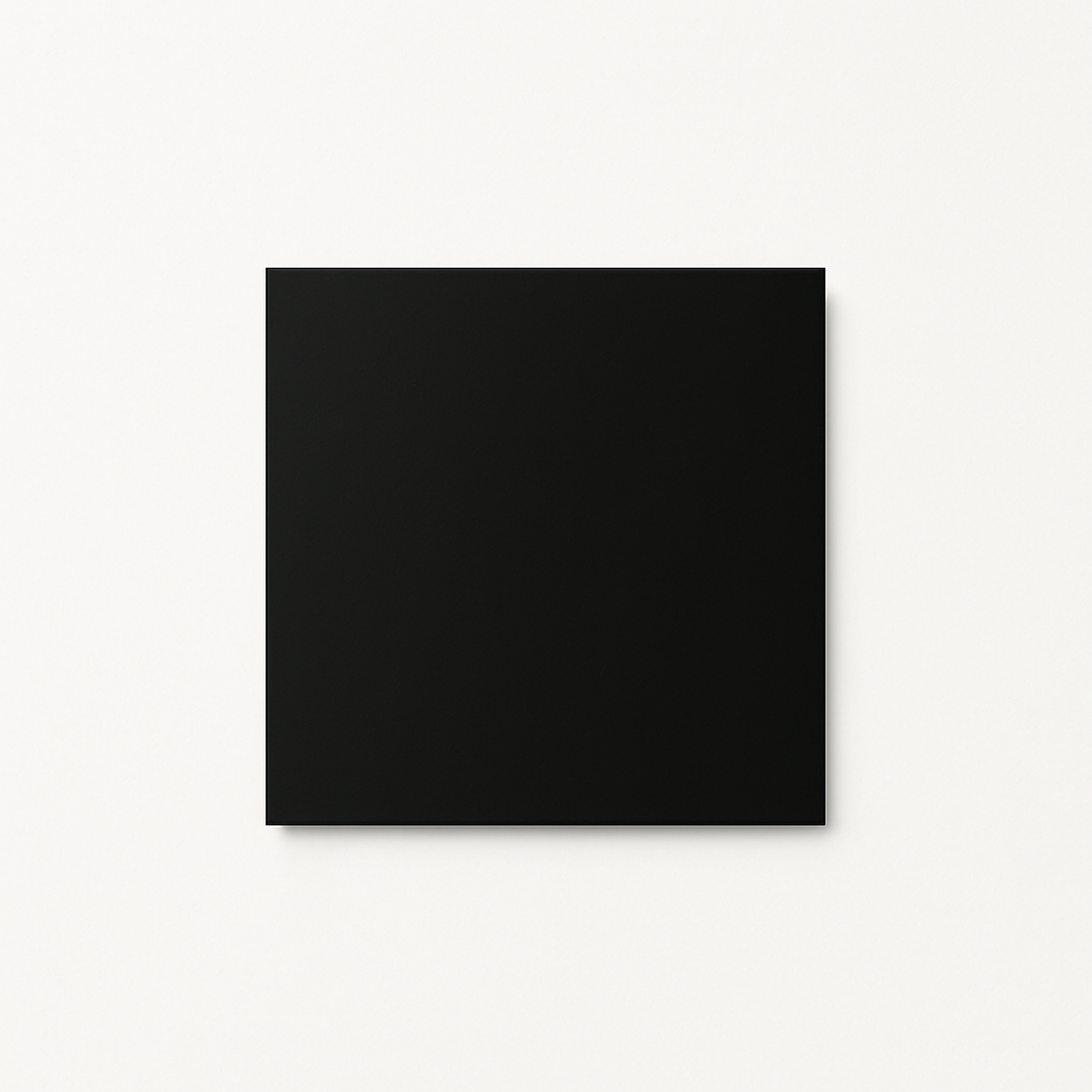 Flat Socket Cover Plate in Matt Black Steel