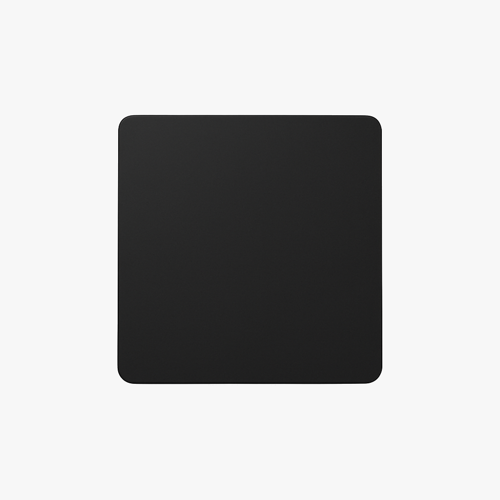 Contemporary Black Matt Steel Flat Socket Cover