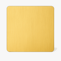 Empty cover in brushed gold steel rounded edges