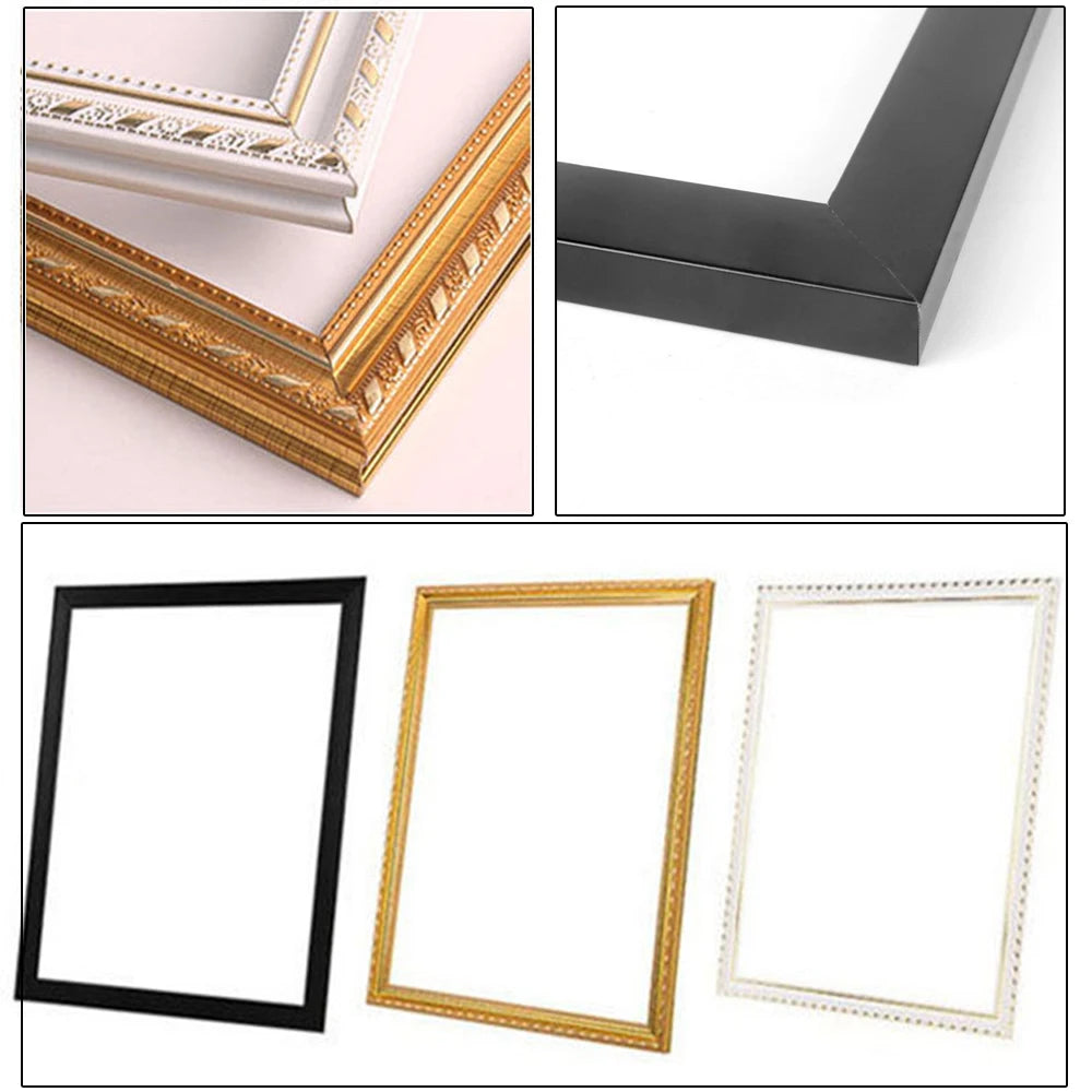 Wooden frame for oil painting and decorative mosaic