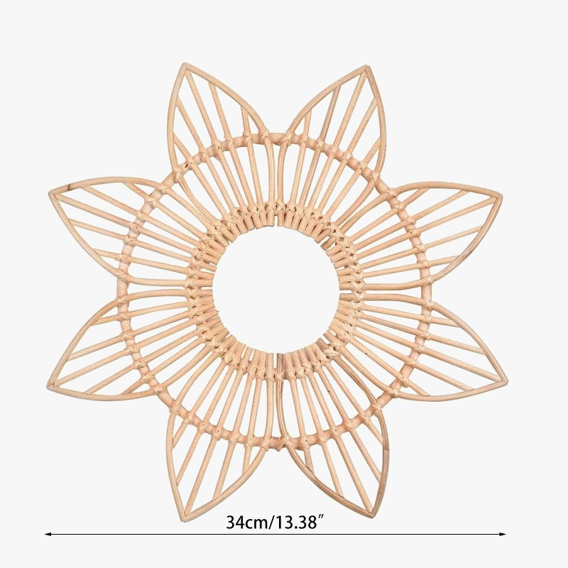 Hanging rattan frame for modern wall decoration - view 4