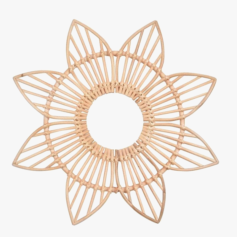 Hanging rattan frame for modern wall decoration - view 5