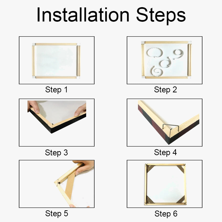 Wooden wall frame for decorative canvases and paints - view 4