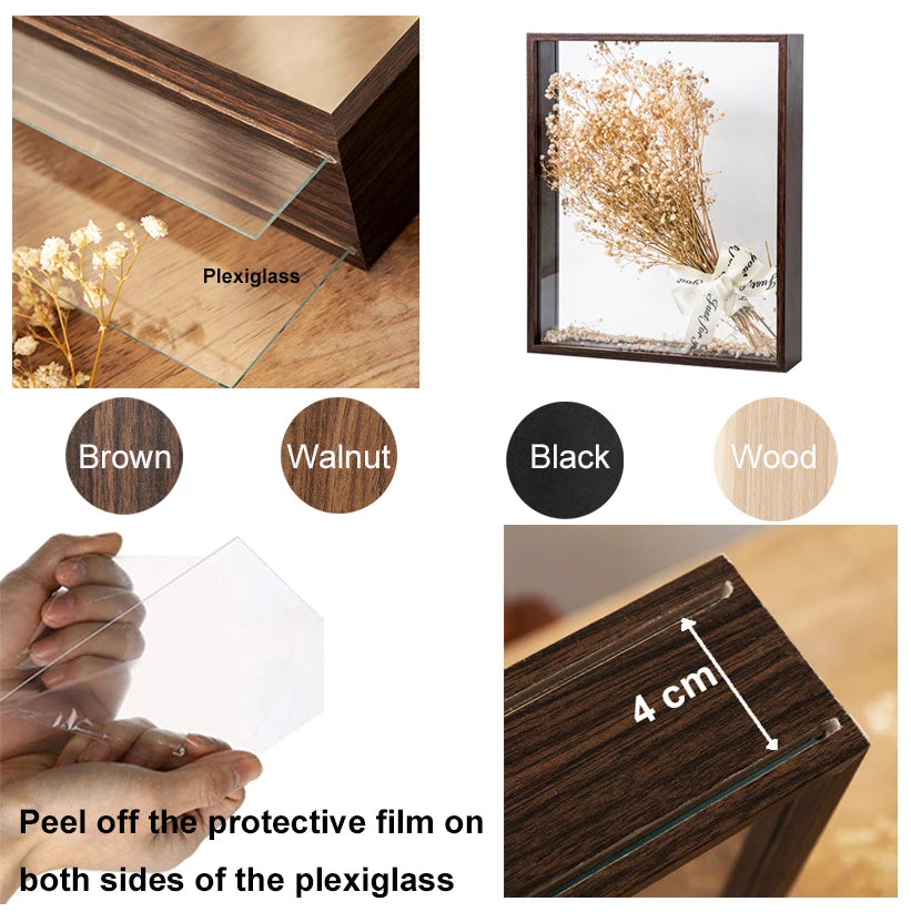 3d photo frame with flowers for wedding decoration - view 4