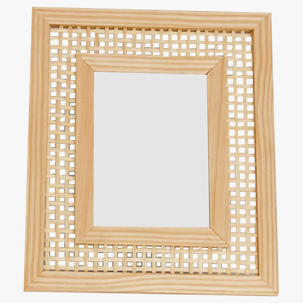 Bohemian wicker picture frame for unique and modern decoration