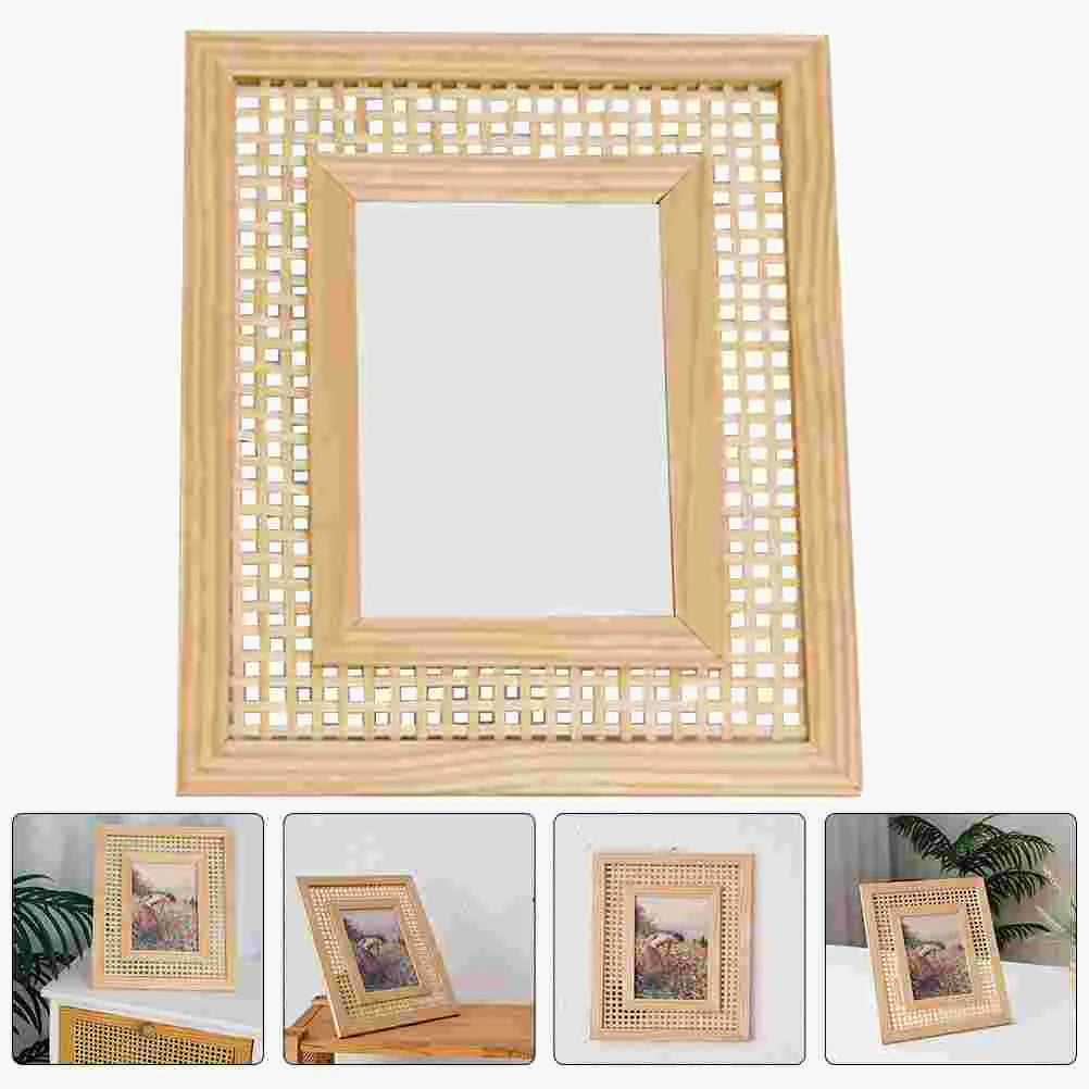 Bohemian wicker picture frame for unique and modern decoration - view 5
