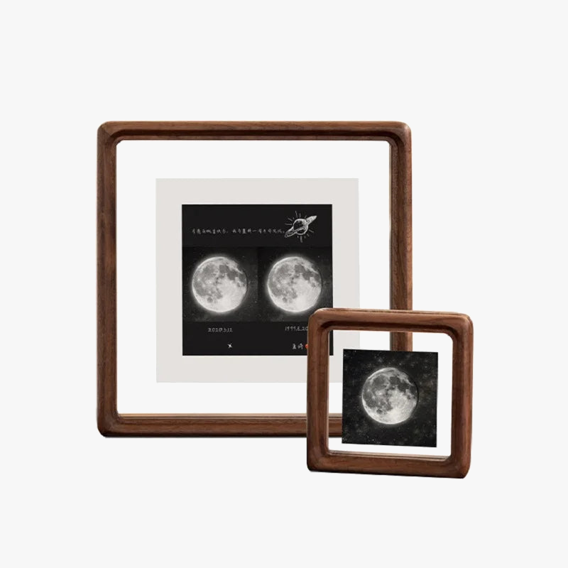 Double-sided photo frame in wood and glass for interior decoration - view 5