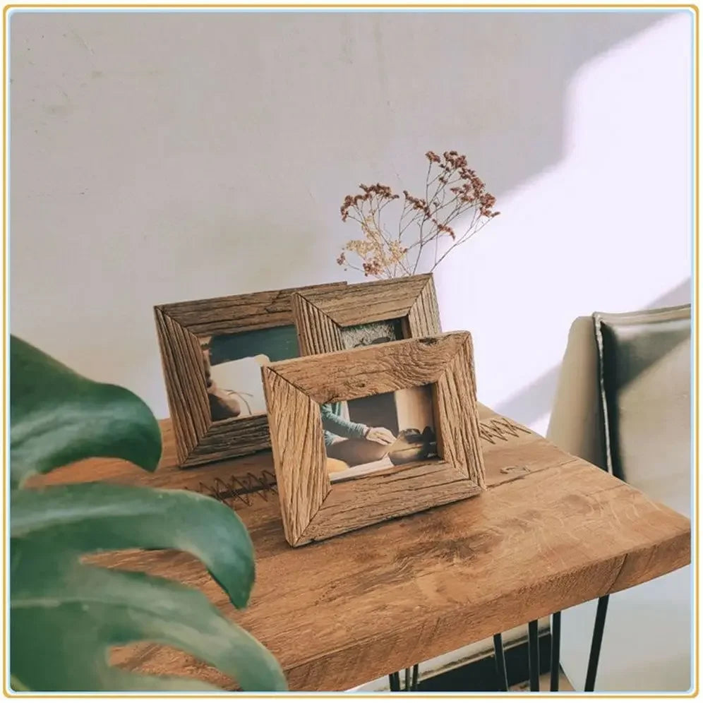 Photo frame in solid wood vintage style patinated - view 4