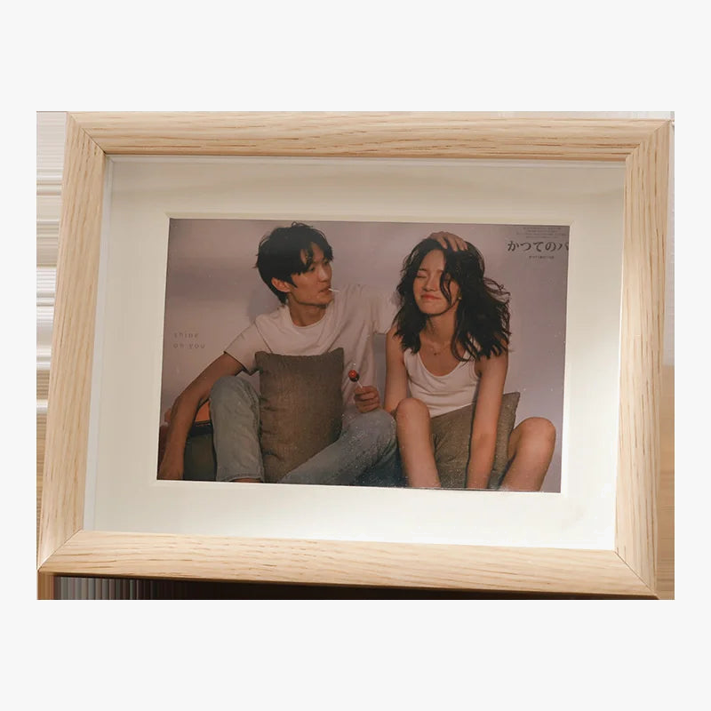 Wooden photo frame for two or three hanging images - view 5