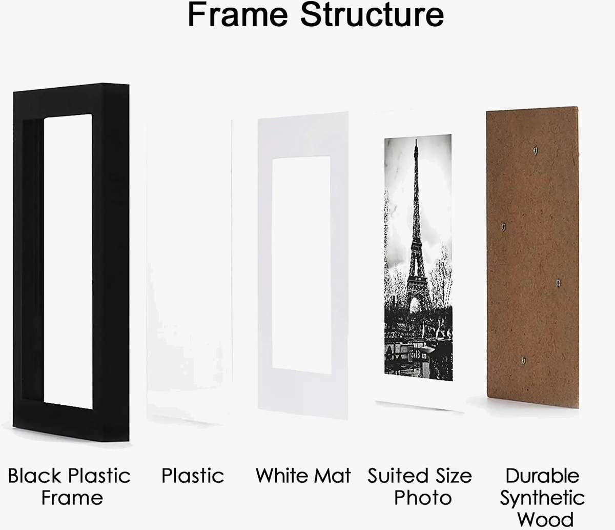 Multiple photo frame for wall display and decoration - view 3