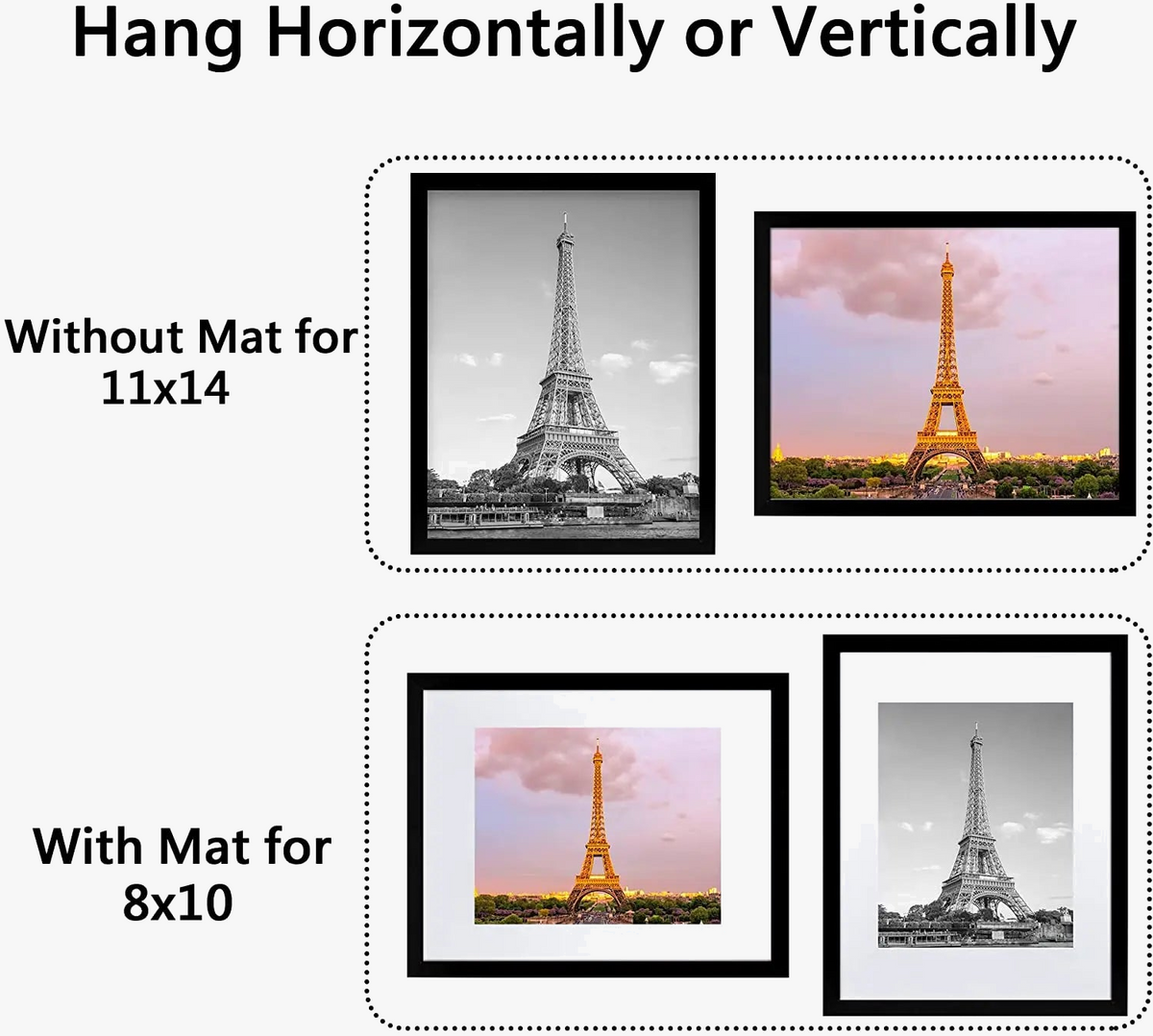 Multiple photo frame for wall display and decoration - view 5