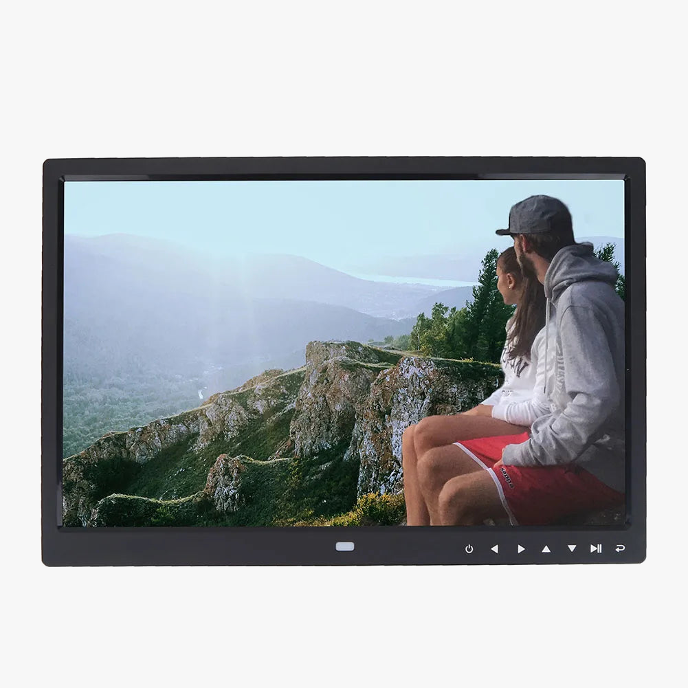Hd digital photo frame with alarm clock and video player