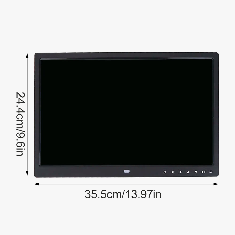 Hd digital photo frame with alarm clock and video player - view 5