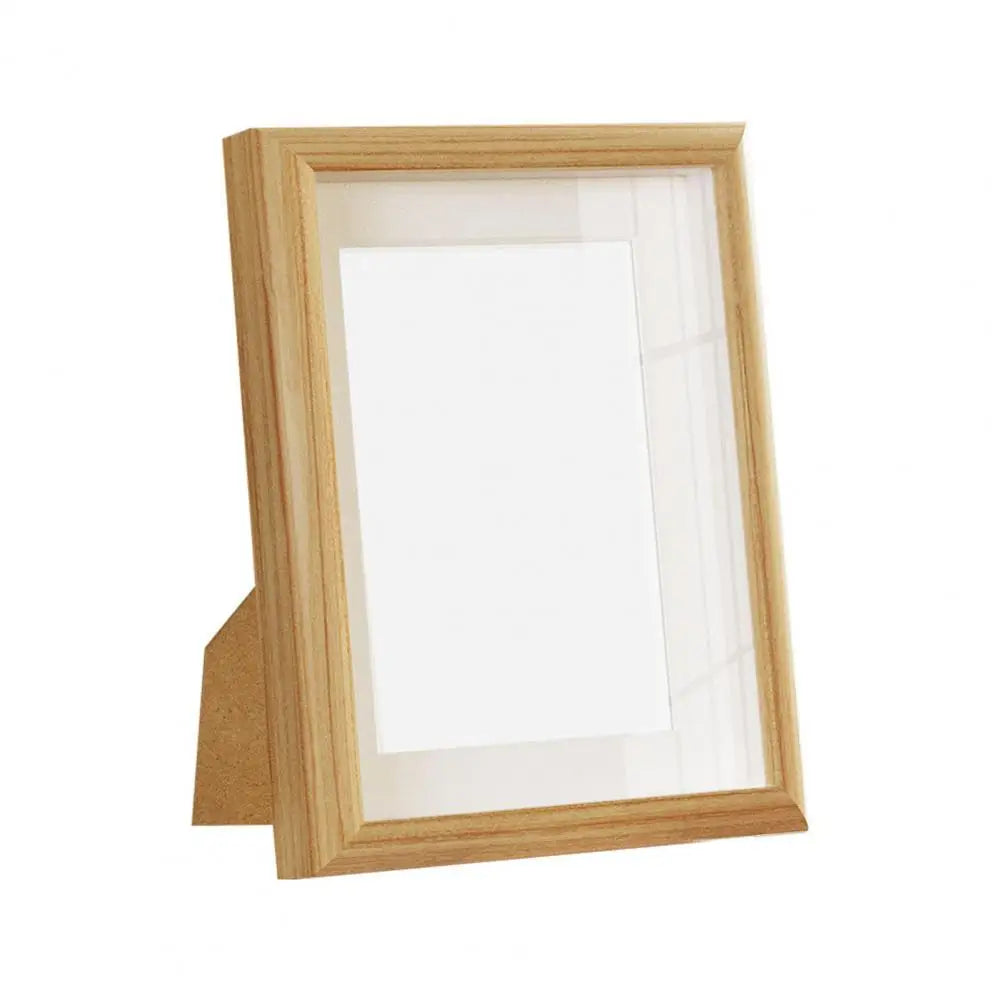 Waterproof photo frame in rustic wood with vintage glass
