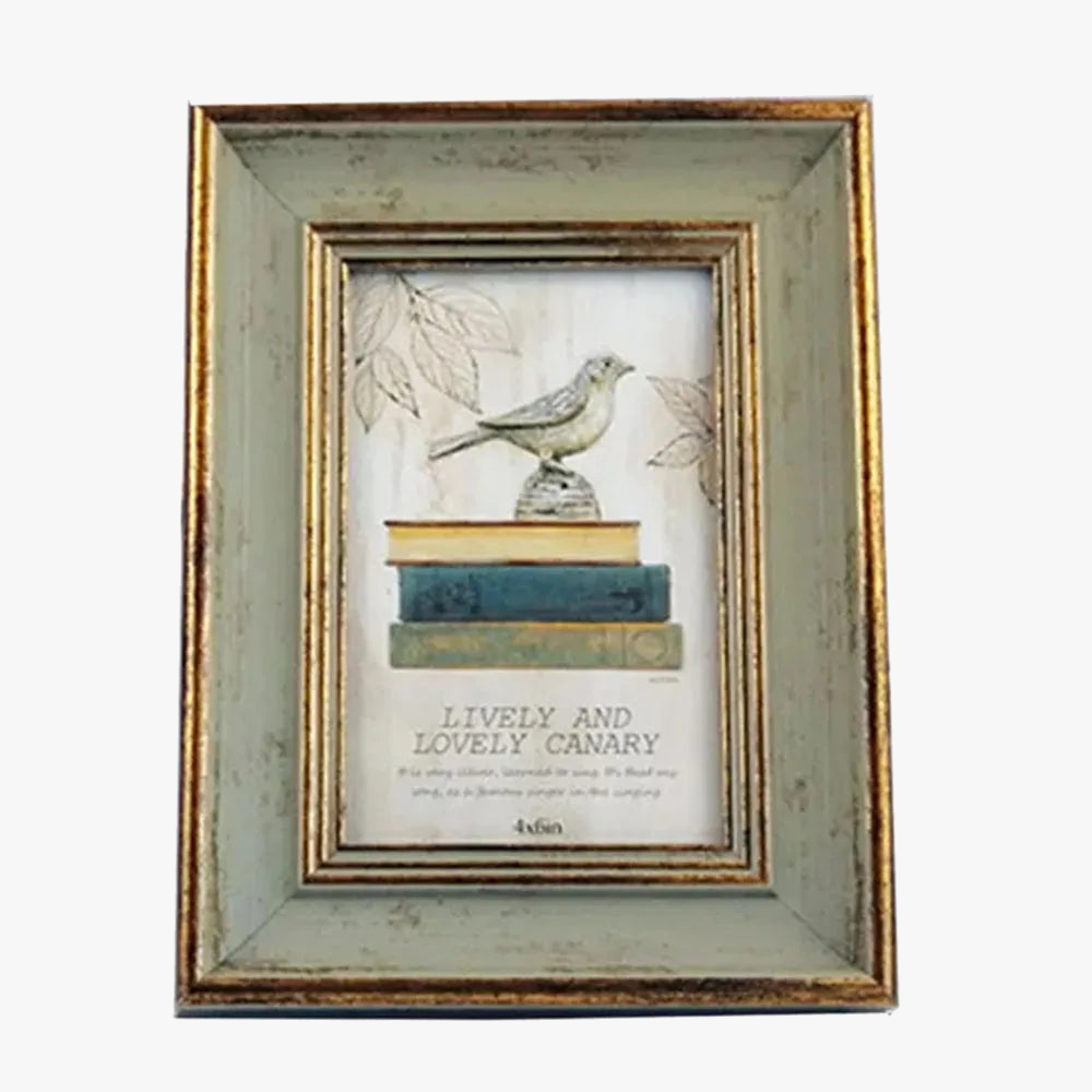 Vintage photo frame for retro horizontal portrait anniversary wedding